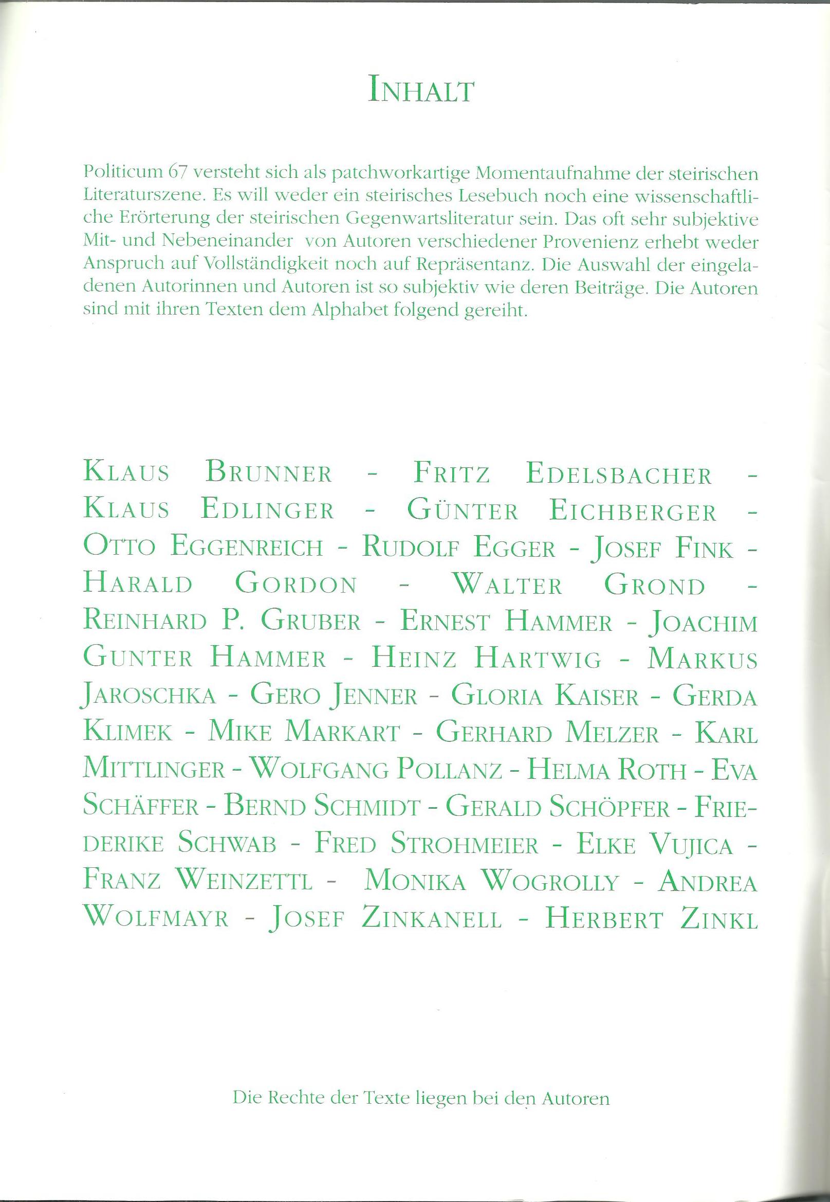 Literaturland Steiermark - politicum 67