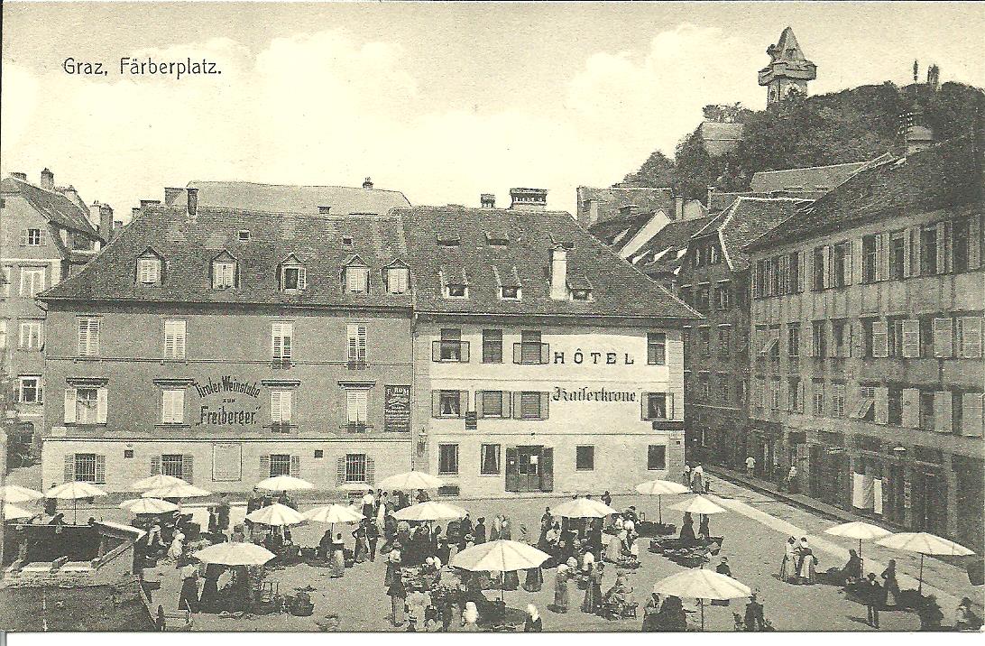  AK Graz Färberplatz um 1910