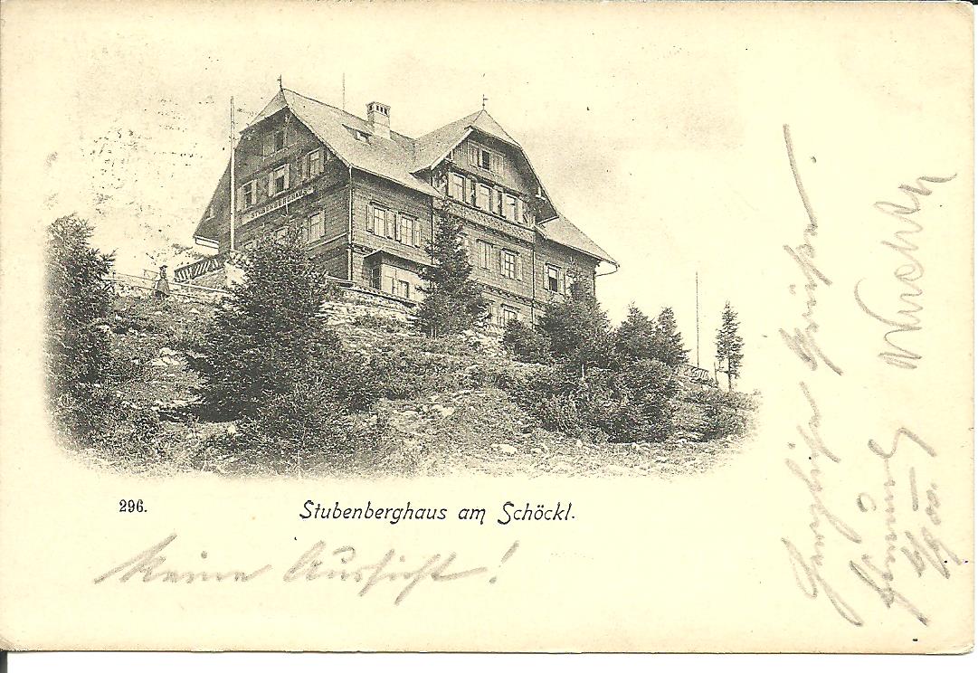 AK Stubenberghaus am Schöckl  1900 Keine Aussicht!