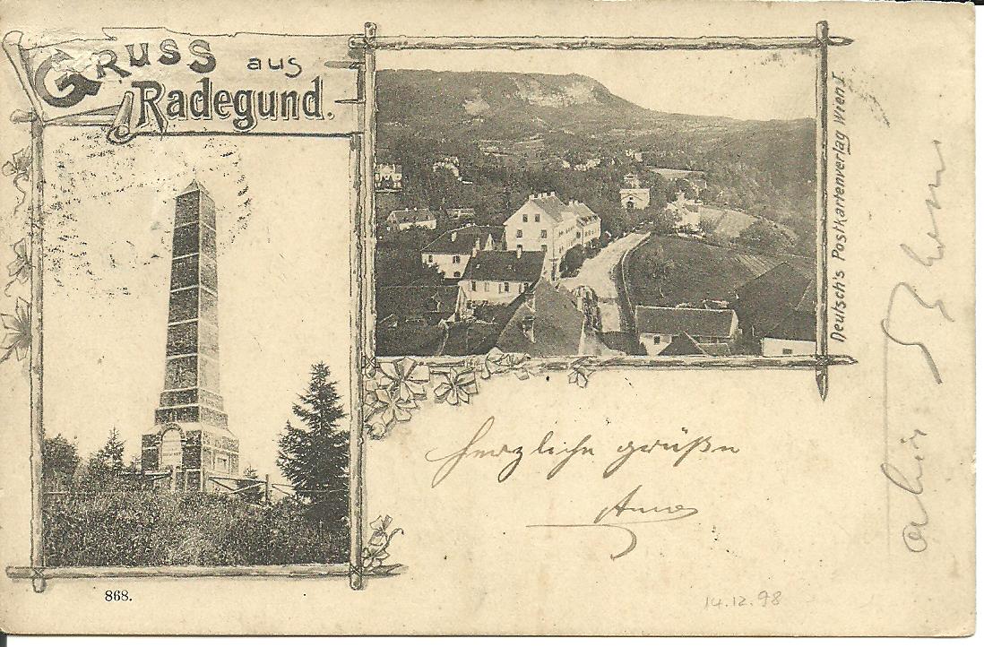 AK Gruss aus Radegund  um 1910