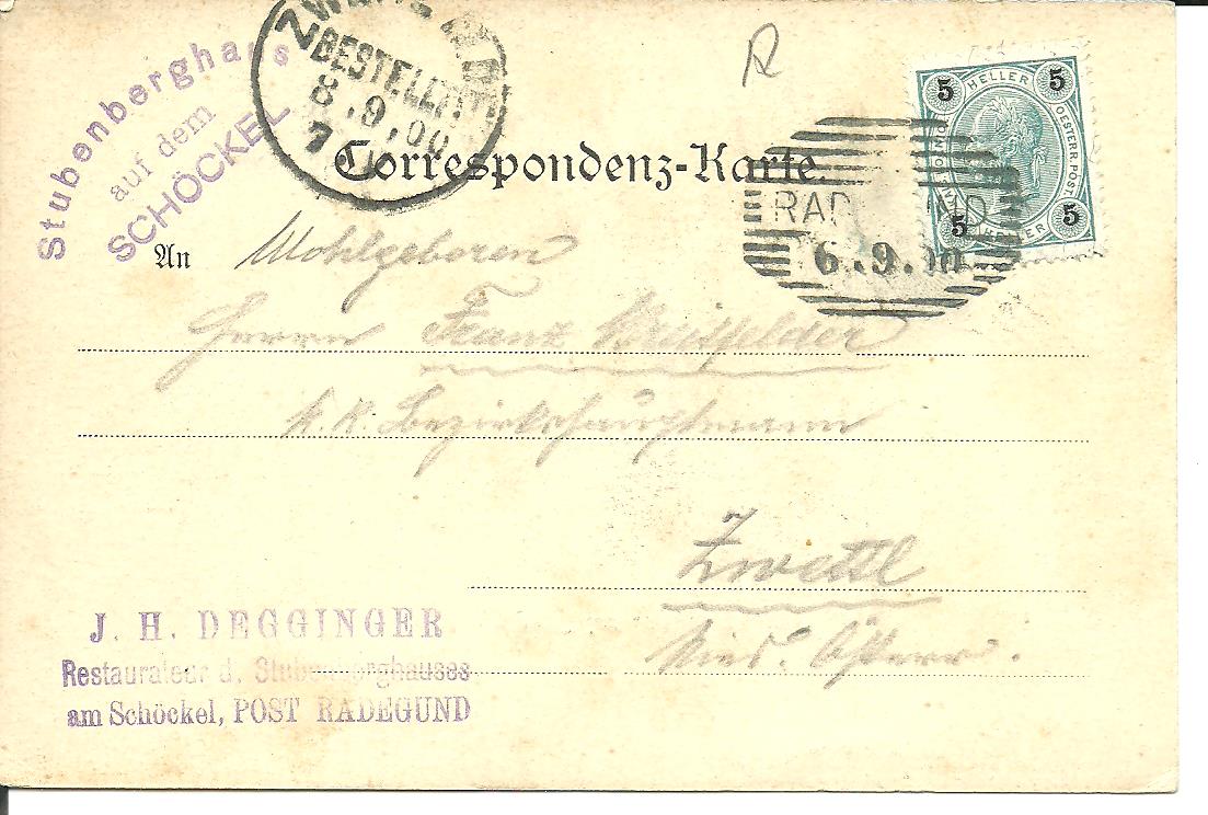 AK Stubenberghaus am Schöckl  1900 Keine Aussicht!