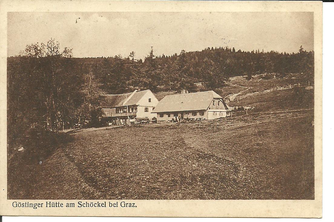 AK Göstinger Hütte am Schöckel bei Graz 1924