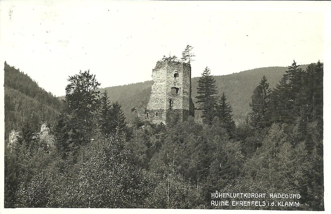 AK Höhenluftkurort Radegund Ruine Ehrenfels 1932