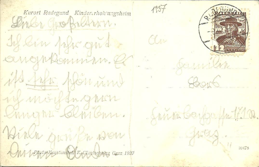 AK Kurort RAdegund Kindererholungsheim 1937