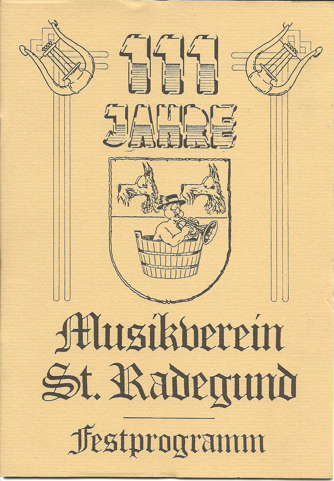 111 Jahre Musikverein St. Radegund - Festprogramm
